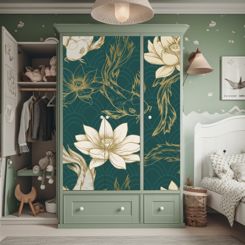 Naklejka na szafę latarnia morska na skalistym wybrzeżu – Wallissimo®