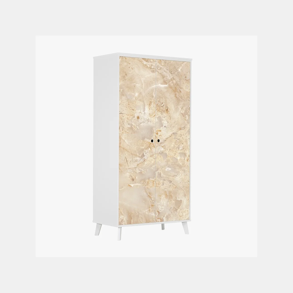 Naklejka na szafę beżowa tekstura marmuru z naturalnymi żyłami – Wallissimo® Naklejka na szafę beżowa tekstura marmuru z naturalnymi żyłami – Wallissimo®