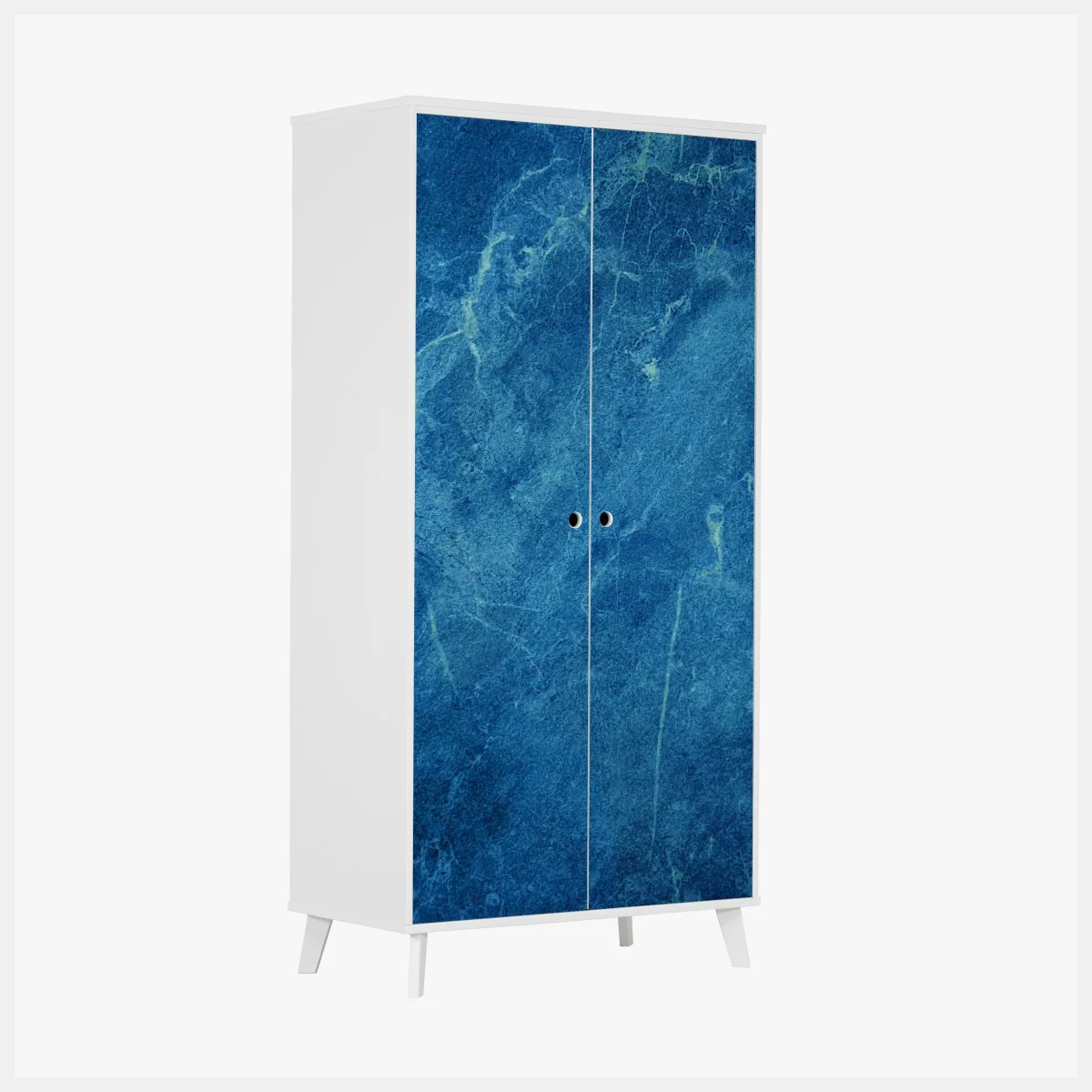 Naklejka na szafę głęboka niebieska tekstura marmuru – Wallissimo® Naklejka na szafę głęboka niebieska tekstura marmuru – Wallissimo®