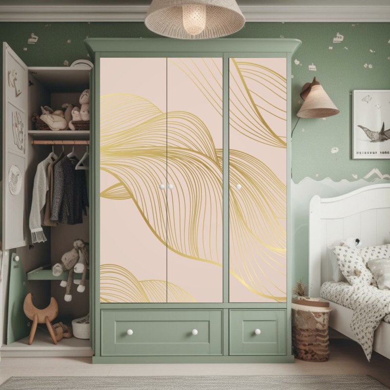 Naklejka na szafę wibrujący fioletowy bukiet kwiatów – Wallissimo®