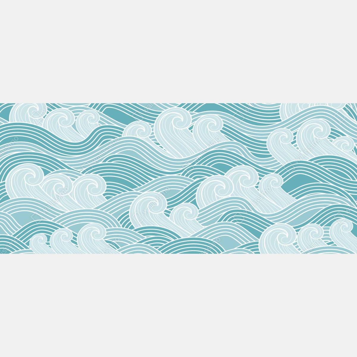 Naklejka na szafę spokojny turkusowy wzór fal – Wallissimo® Naklejka na szafę spokojny turkusowy wzór fal – Wallissimo®