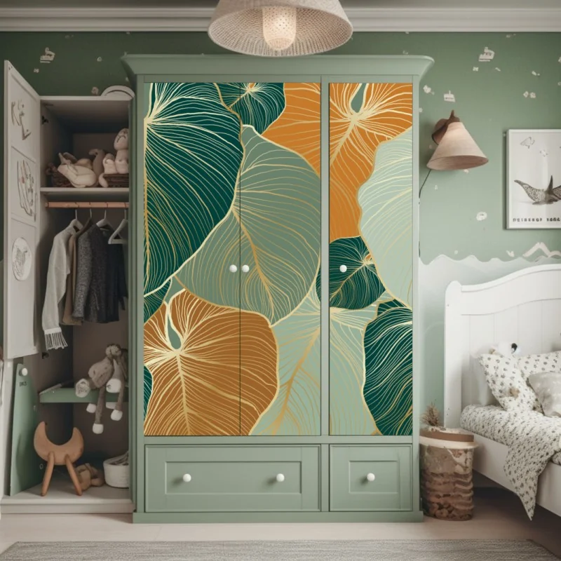 Naklejka na szafę spokojna sepiowa plaża – Wallissimo®