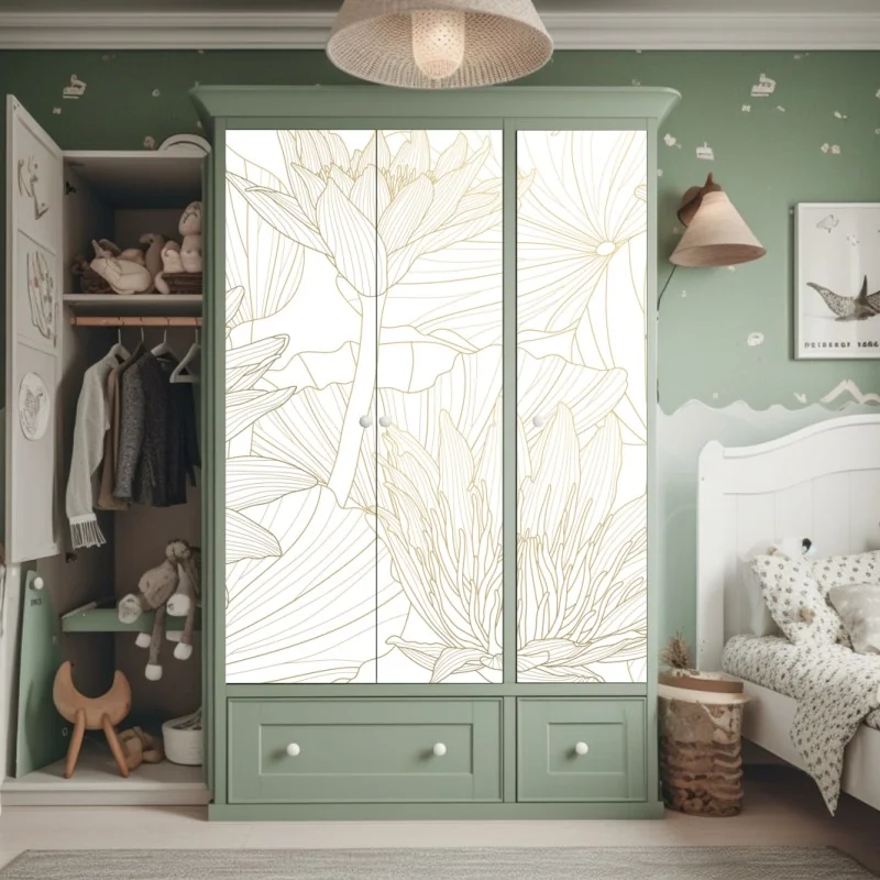 Naklejka na szafę poranna mgła nad jeziorem Pang Oung, Mae Hong Son – Wallissimo®