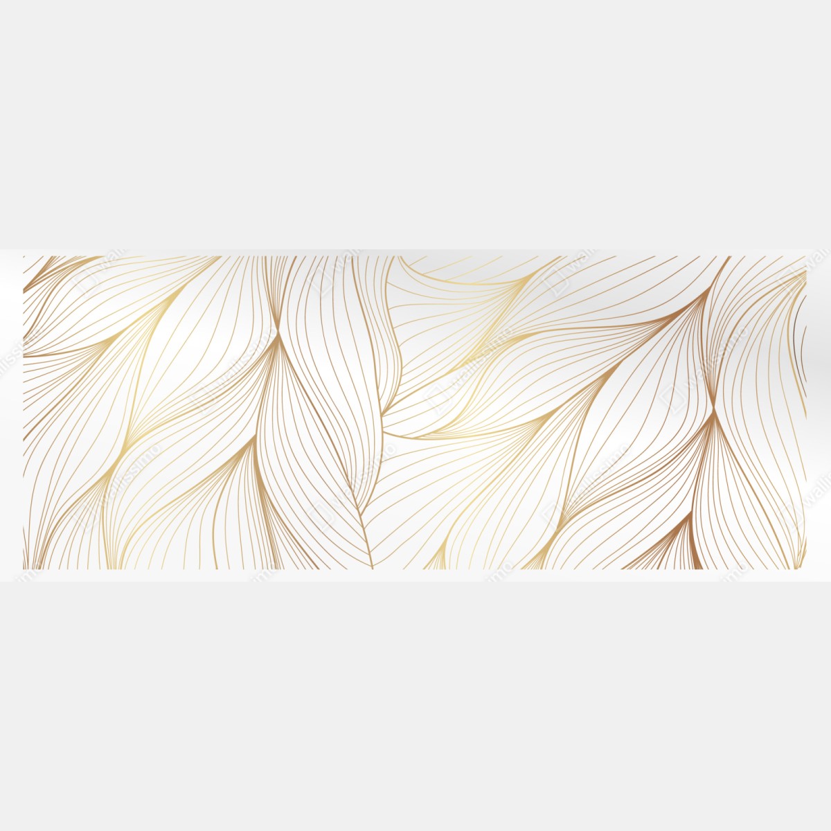 Naklejka na szafę złote płynne linie abstrakcyjny wzór – Wallissimo® Naklejka na szafę złote płynne linie abstrakcyjny wzór – Wallissimo®