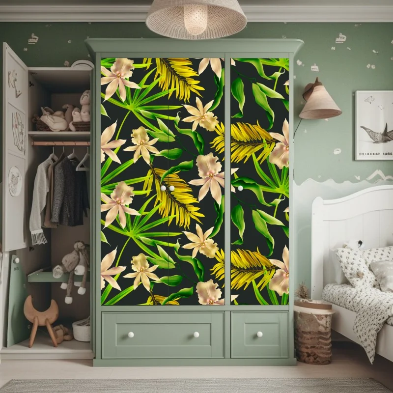 Naklejka na szafę wydmy pustyni pod zaśnieżonymi szczytami – Wallissimo®