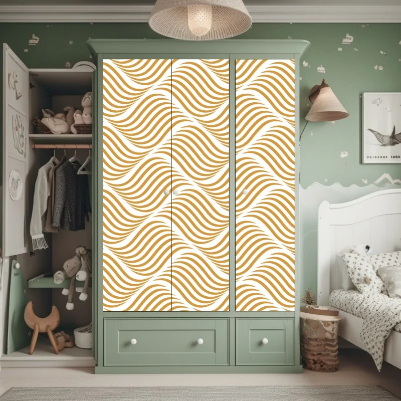 Naklejka na szafę luksusowa abstrakcja alkoholowa ze złotymi żyłkami – Wallissimo®