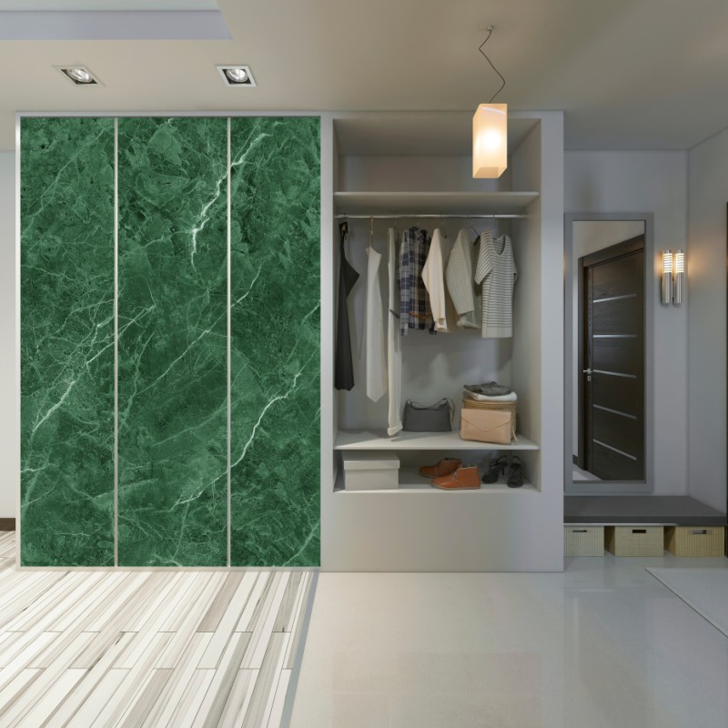 Naklejka na szafę zielona tekstura marmuru – Wallissimo® Naklejka na szafę zielona tekstura marmuru – Wallissimo®