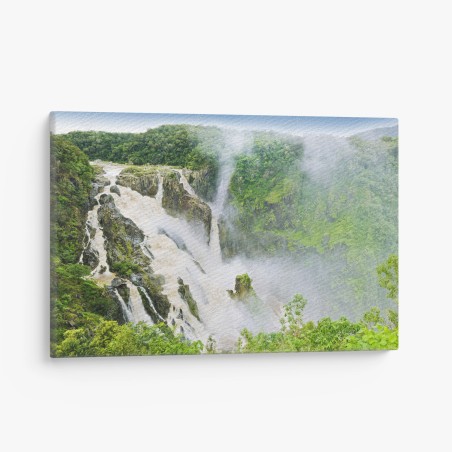 Obraz na płótnie wodospad Barron Falls w tropikalnym lesie – Wallissimo®