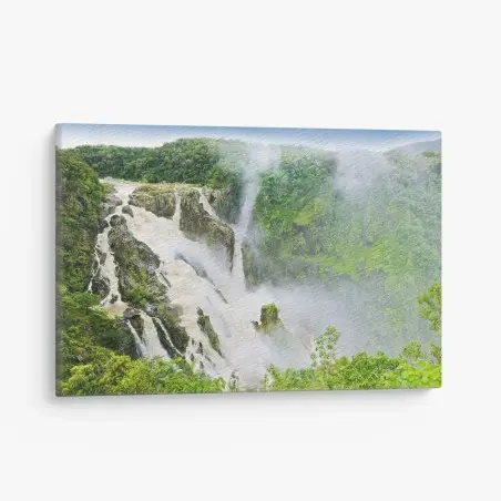 Obraz na płótnie wodospad Barron Falls w tropikalnym lesie – Wallissimo®