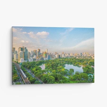 Obraz na płótnie Bangkok panorama nad parkiem Lumpini – Wallissimo®