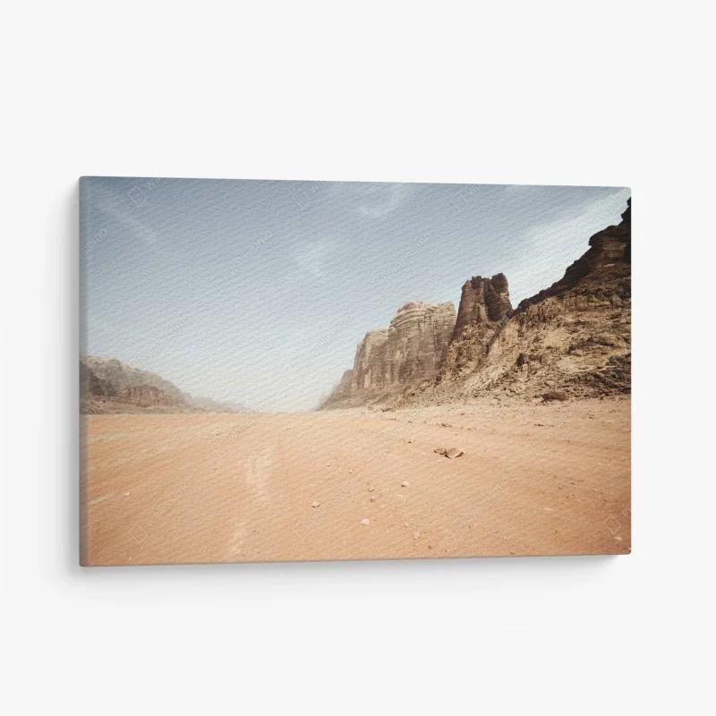 Obraz na płótnie rozległa panorama pustyni Wadi Rum, Jordania