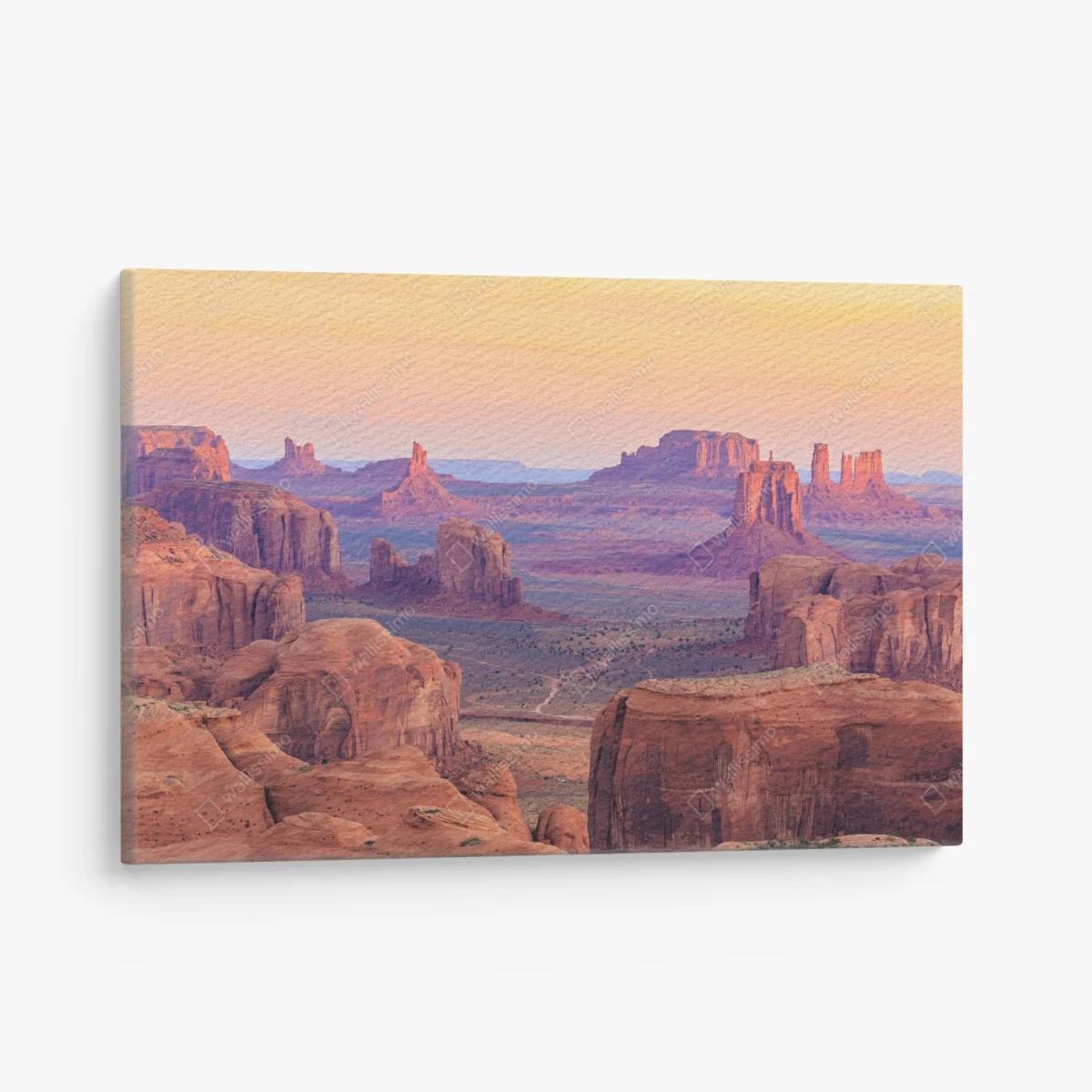 Obraz na płótnie Monument Valley pustynny zachód słońca panorama – Wallissimo® Obraz na płótnie Monument Valley pustynny zachód słońca panorama – Wallissimo®