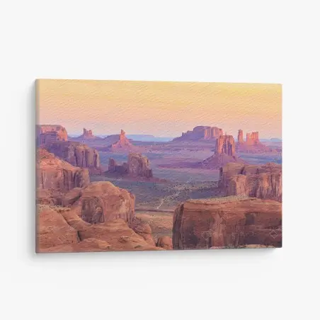 Obraz na płótnie Monument Valley pustynny zachód słońca panorama – Wallissimo®