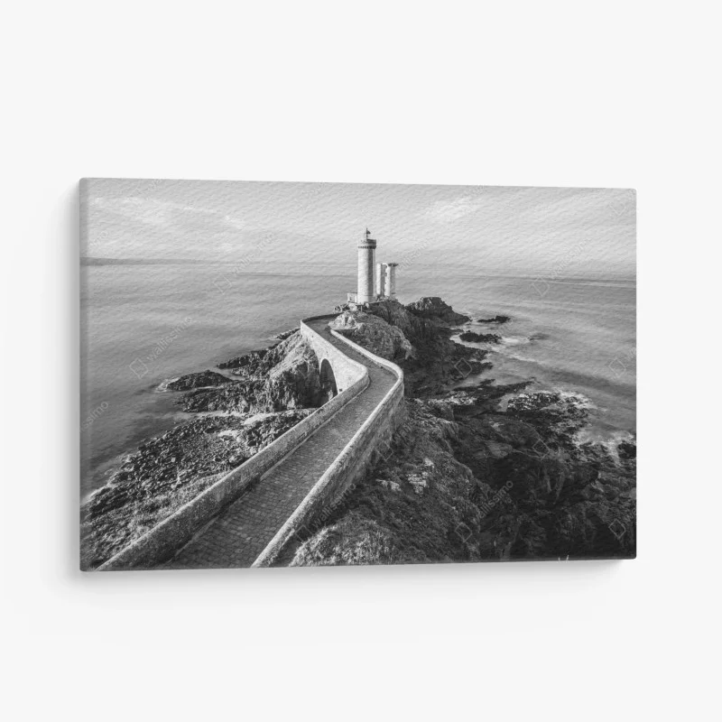 Obraz na płótnie latarnia morska na skalistym wybrzeżu