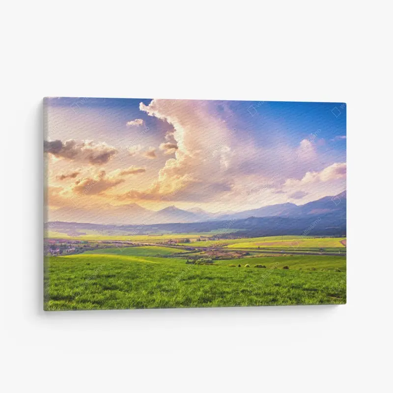 Obraz na płótnie panorama wiosennej doliny górskiej, Tatry Słowacja