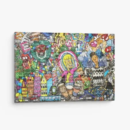 Obraz na płótnie kolorowy mural uliczny – Wallissimo®