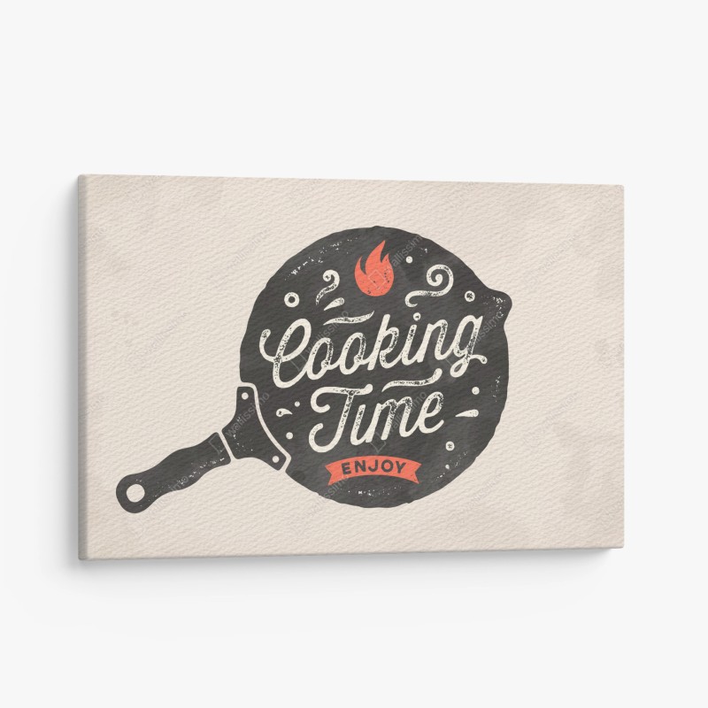 Obraz na płótnie cooking time retro dekoracja kuchenna
