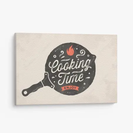 Obraz na płótnie cooking time retro dekoracja kuchenna – Wallissimo®