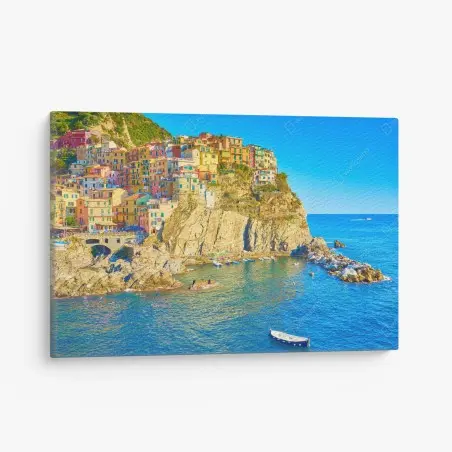 Obraz na płótnie kolorowa wioska nadmorska Cinque Terre – Wallissimo®