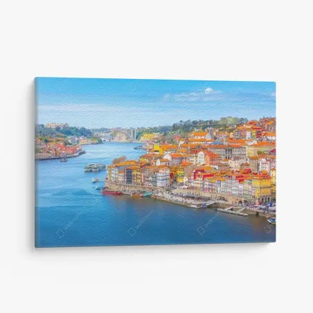 Obraz na płótnie panorama nabrzeża Porto – Wallissimo®