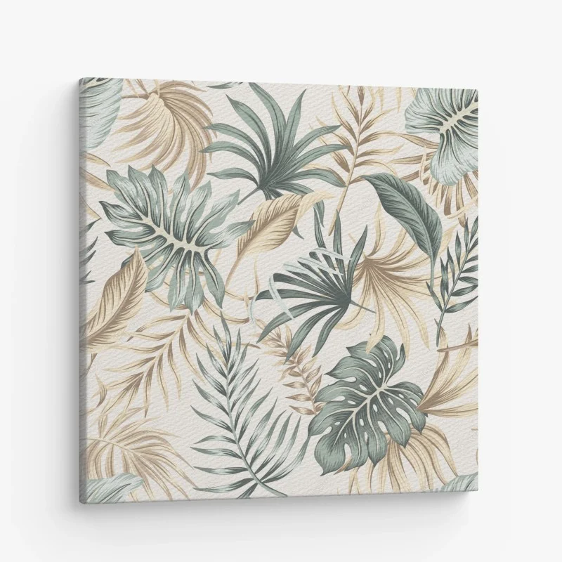 Obraz na płótnie tropikalny botaniczny wzór liści