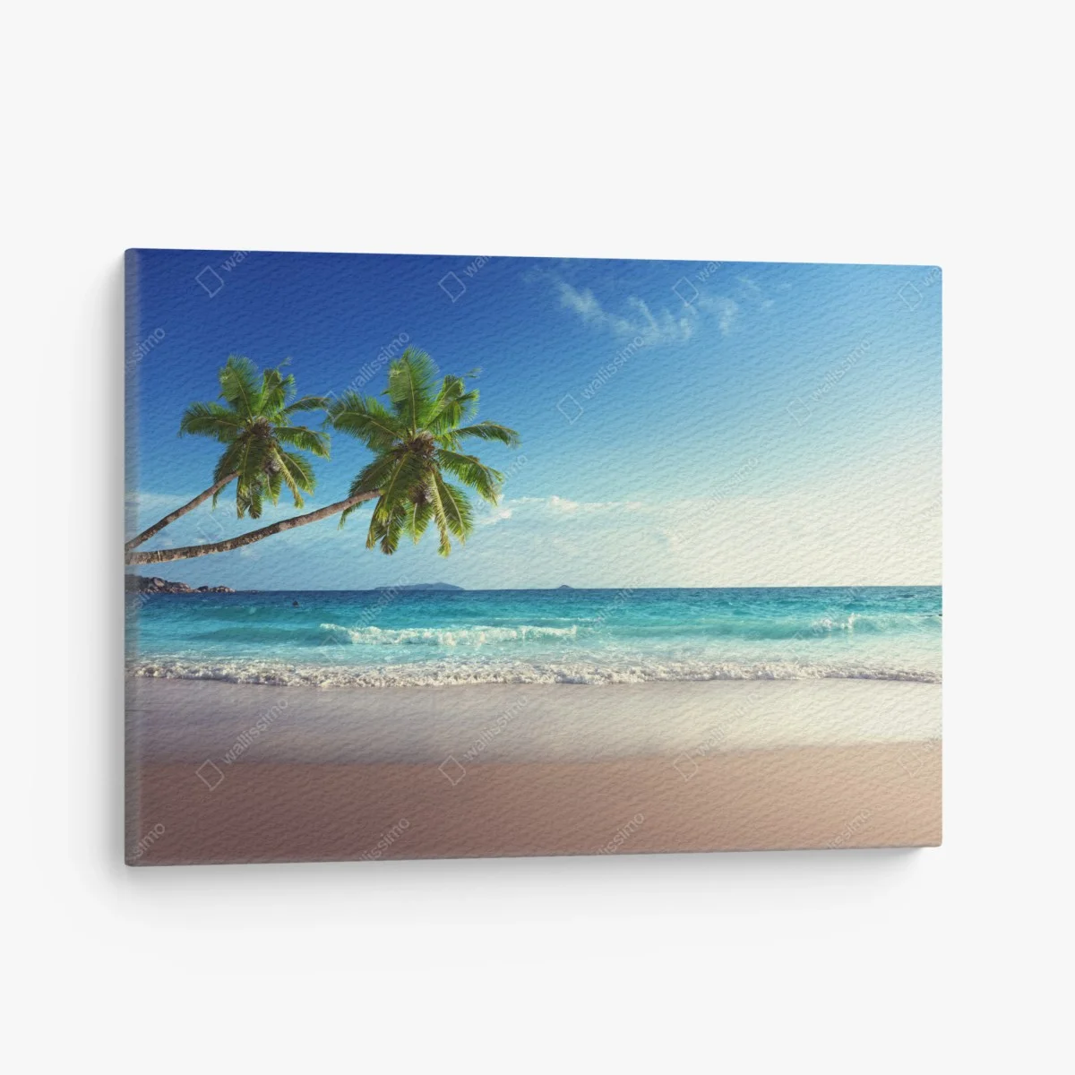 Obraz na płótnie tropikalna plaża na Karaibach o zachodzie słońca – Wallissimo® Obraz na płótnie tropikalna plaża na Karaibach o zachodzie słońca – Wallissimo®