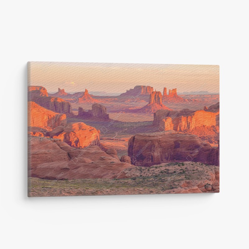 Obraz na płótnie zachód słońca nad Monument Valley z Hunts Mesa