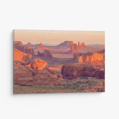 Obraz na płótnie zachód słońca nad Monument Valley z Hunts Mesa – Wallissimo®