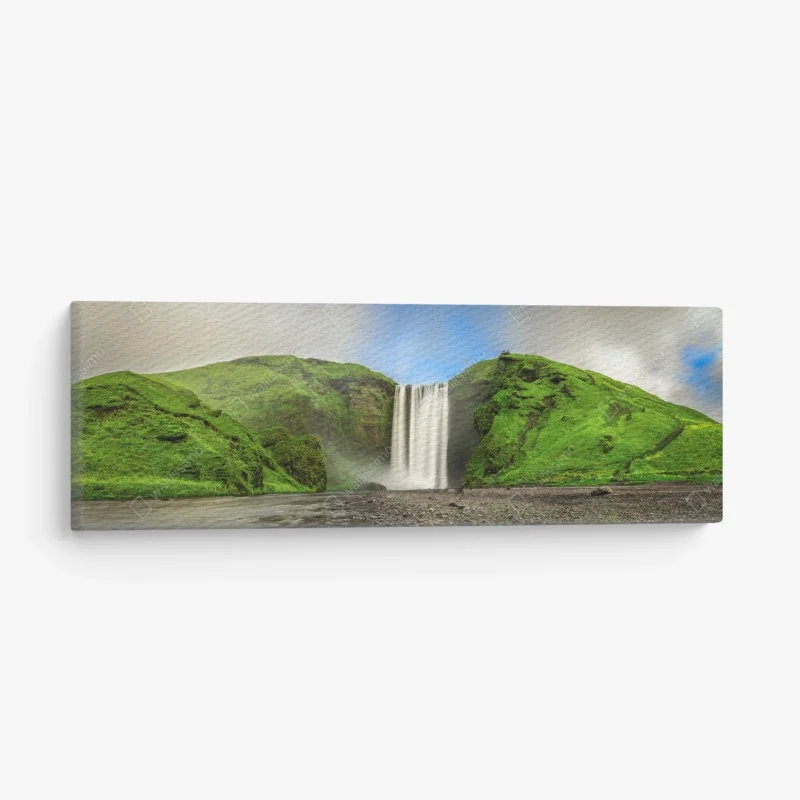 Obraz na płótnie panorama wodospadu Skogafoss