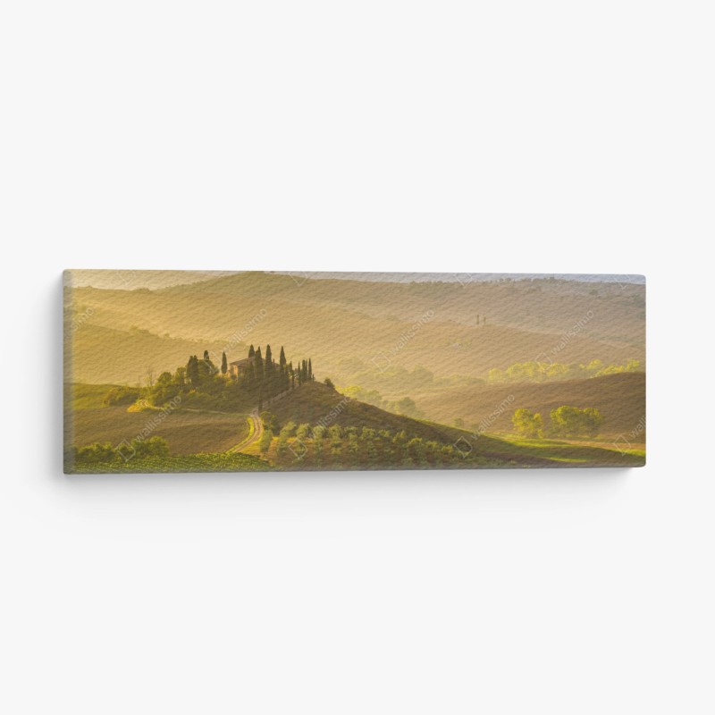 Obraz na płótnie mglisty poranek nad Val d'Orcia