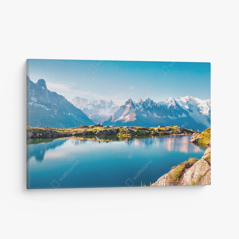 Obraz na płótnie Lac Blanc z widokiem na Mont Blanc