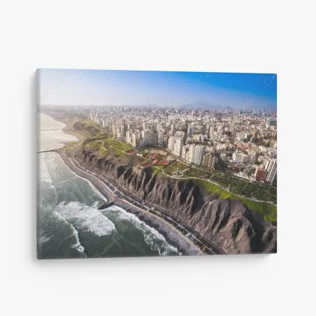 Obraz na płótnie panorama wybrzeża Miraflores, Lima – Wallissimo®