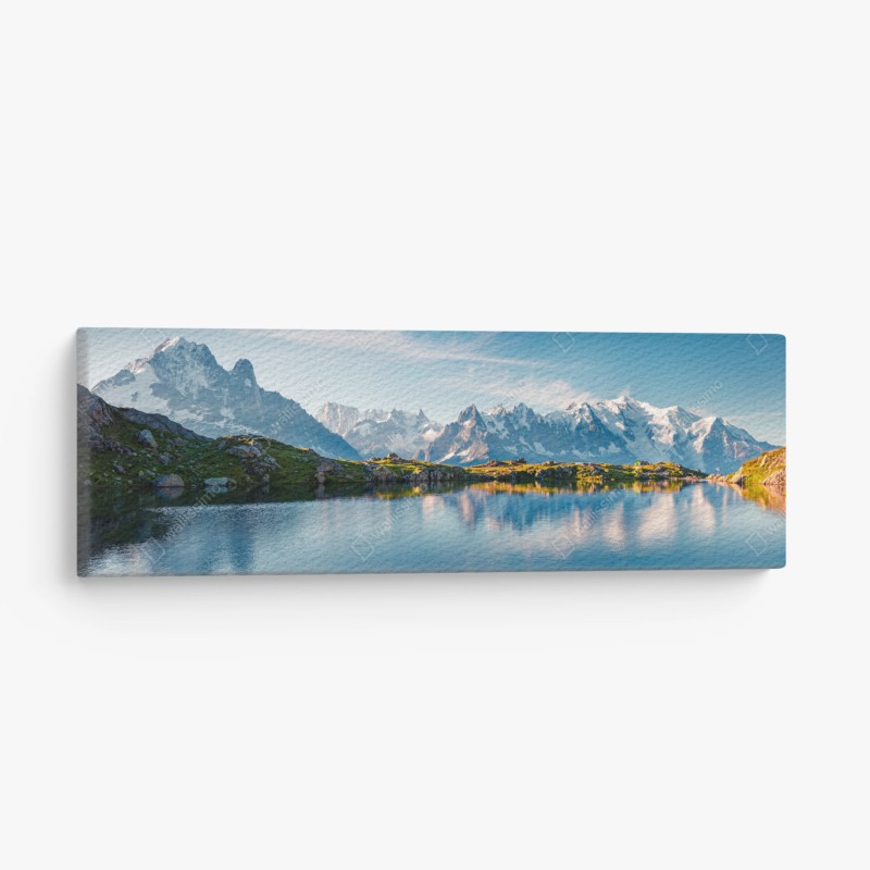 Obraz na płótnie panorama Lac Blanc i Mont Blanc