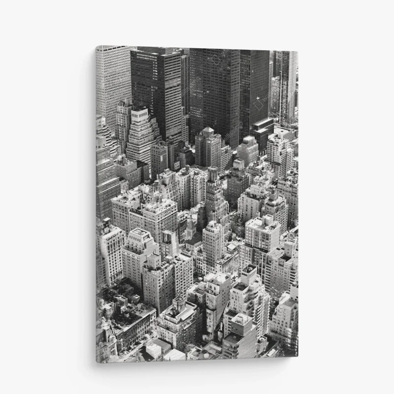 Obraz na płótnie Manhattan widok z lotu ptaka w monochromie