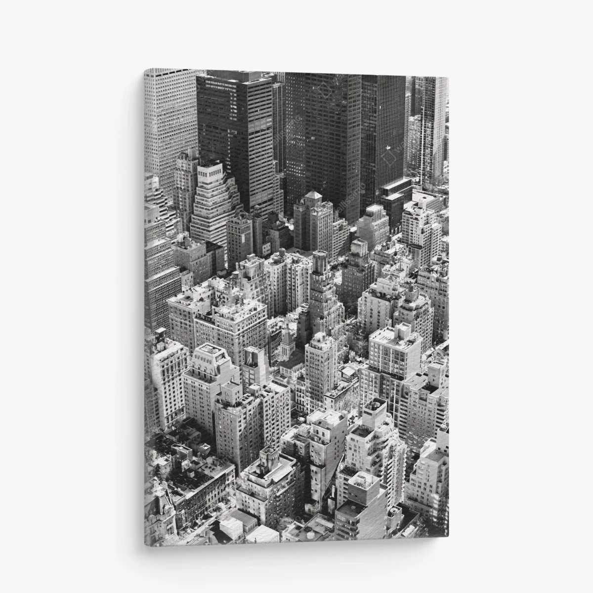 Obraz na płótnie Manhattan widok z lotu ptaka w monochromie – Wallissimo® Obraz na płótnie Manhattan widok z lotu ptaka w monochromie – Wallissimo®