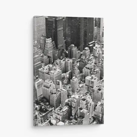 Obraz na płótnie Manhattan widok z lotu ptaka w monochromie – Wallissimo®