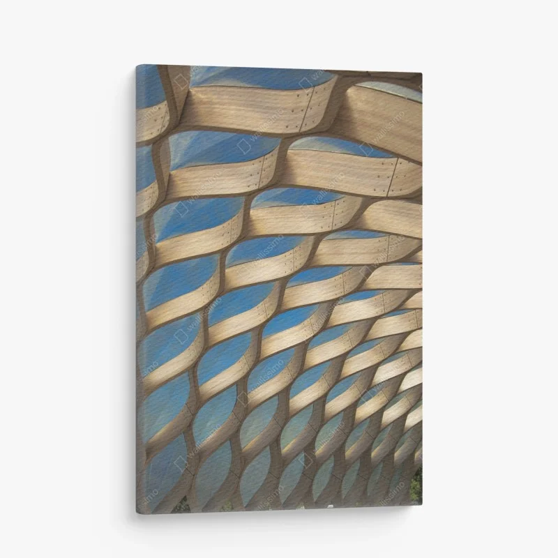 Obraz na płótnie drewniany ażurowy daszek w Chicago