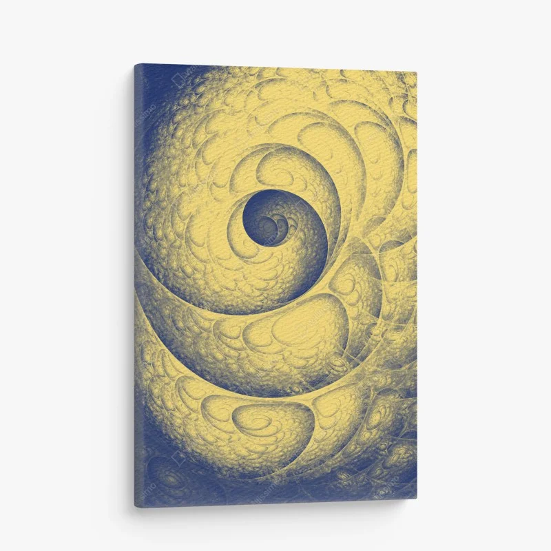 Obraz na płótnie złota spiralna fraktalna kompozycja