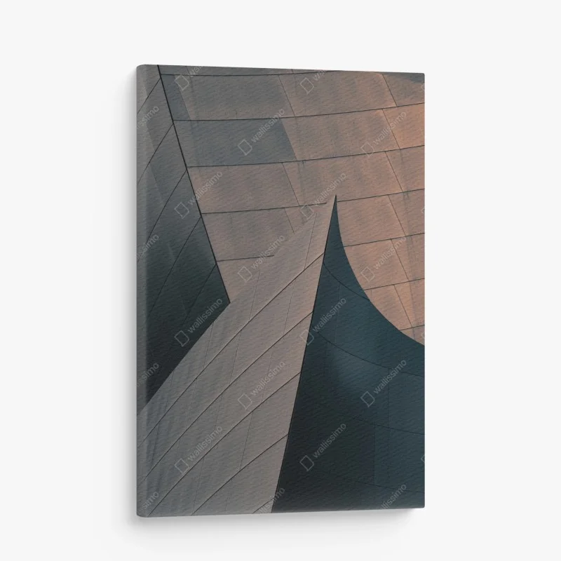 Obraz na płótnie geometryczne formy architektoniczne w metalu