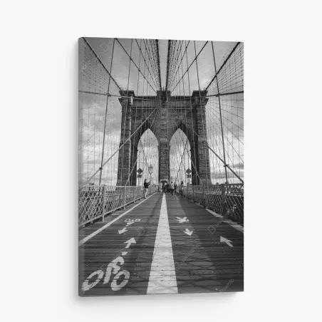 Obraz na płótnie most Brooklyński w monochromatycznej perspektywie – Wallissimo®