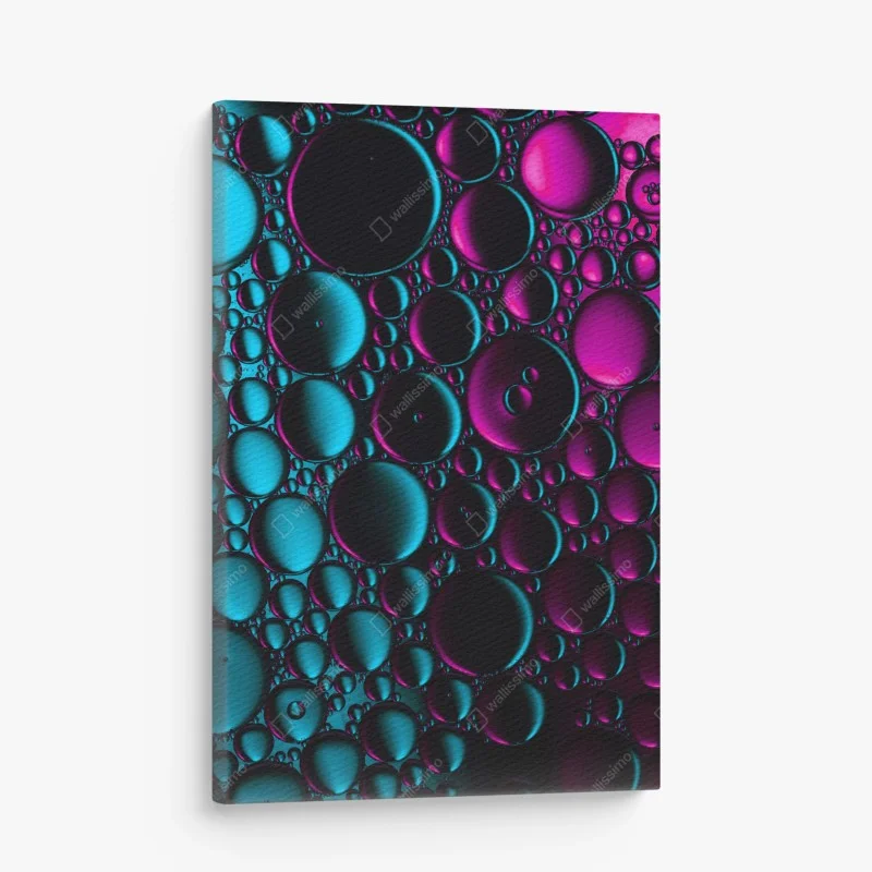 Obraz na płótnie turkusowo-magenta wzór bąbelków