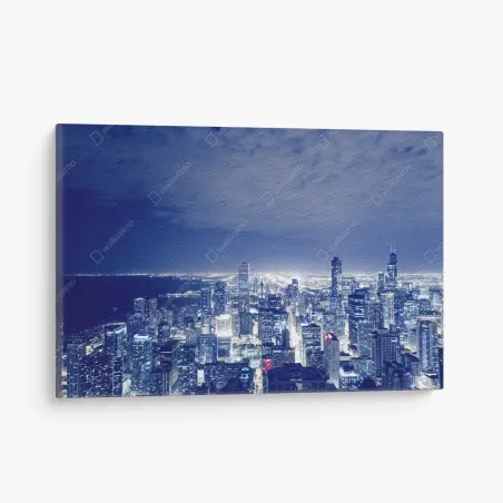 Obraz na płótnie Chicago nocna panorama miasta – Wallissimo®
