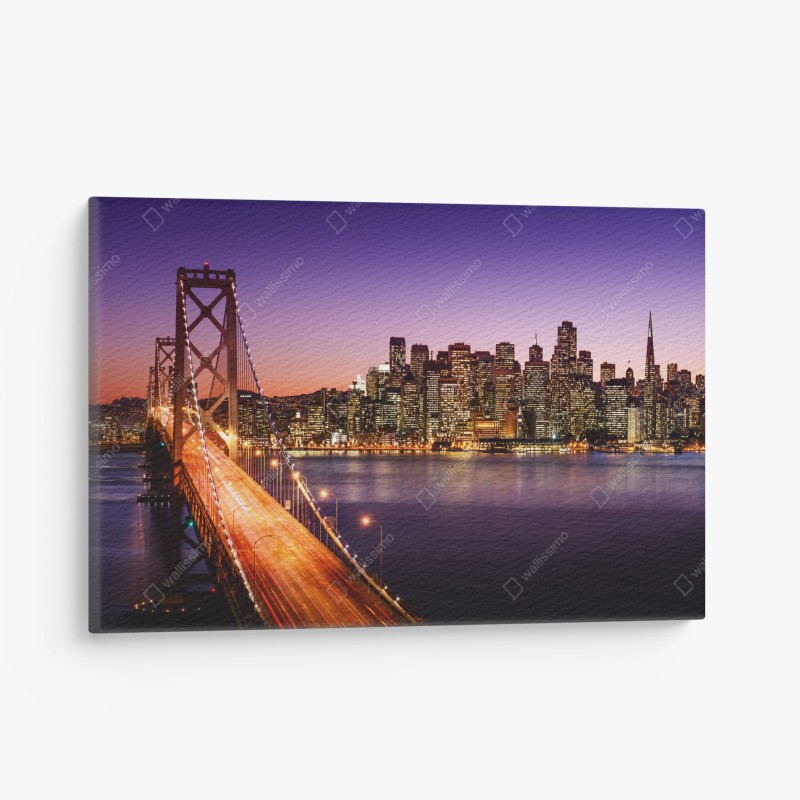 Obraz na płótnie San Francisco panorama miasta o zachodzie słońca