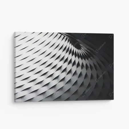 Obraz na płótnie monochromatyczny geometryczny wzór z metalu – Wallissimo®