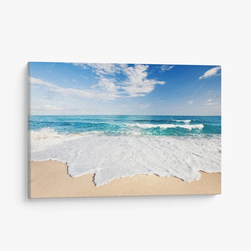 Obraz na płótnie turkusowe fale na piaszczystej plaży