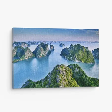 Obraz na płótnie zatoka Ha Long panorama wapiennych wysp – Wallissimo®