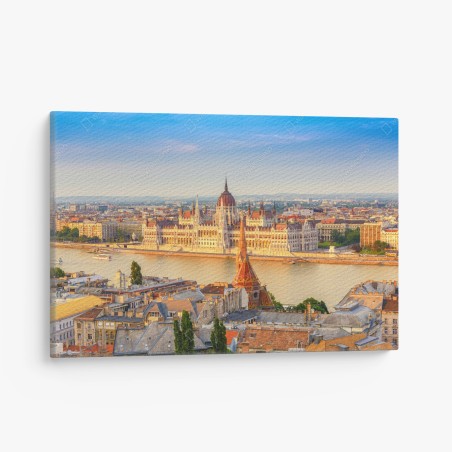 Obraz na płótnie Budapeszt panorama z parlamentem nad Dunajem – Wallissimo®