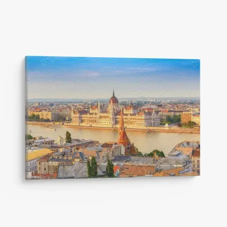 Obraz na płótnie Budapeszt panorama z parlamentem nad Dunajem – Wallissimo®