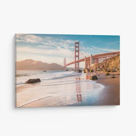 Obraz na płótnie San Francisco Golden Gate o zachodzie słońca – Wallissimo®