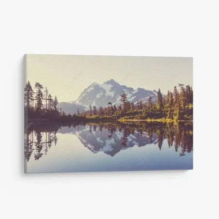 Obraz na płótnie odbicie Mount Shuksan na górskim jeziorze – Wallissimo®